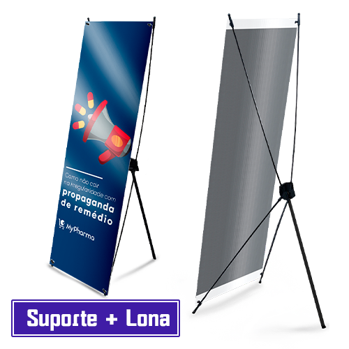 X Banner | Lona + Suporte | 60x160cm