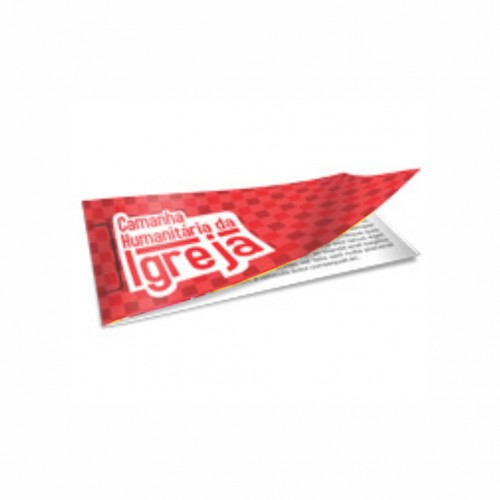 Capa de Carnê 115g | 10x42cm | 4/1