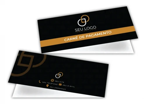 Capa de Carnê 250g | 10x42cm | 4/0
