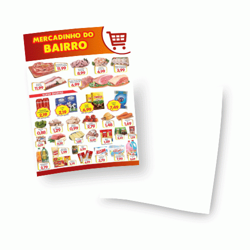 Folheto 90g | 40x56cm 4/0 Impressão na frente