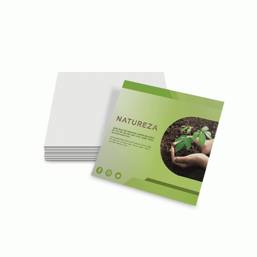 Folheto 90g | 28x28cm 4/0 Impressão na frente